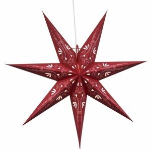 Závěsná svítící hvězda Best Season Metasol Red, 70 cm