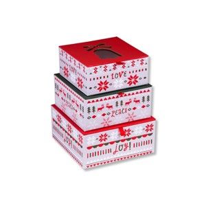 Sada 3 vánočních úložných krabic Tri-Coastal Design Santa