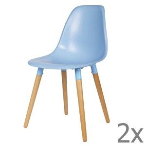 Sada 2 modrých židlí WOOOD Roef