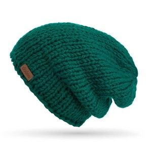 Zelená ručně pletená čepice DOKE Mina