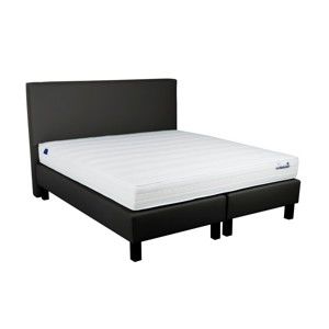 Černá boxspring postel Revor Domino, 200 x 140 cm