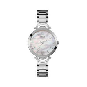 Dámské hodinky ve stříbrné barvě s páskem z nerezové oceli Guess Sasha