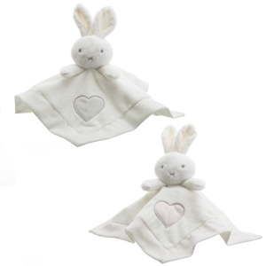 Sada 3 dětských mazlicích deček s plyšáky Unimasa Rabbits, 30 x 30 cm
