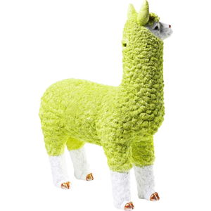 Limetkově zelená kasička ve tvaru lamy Kare Design Alpaca, 62 cm