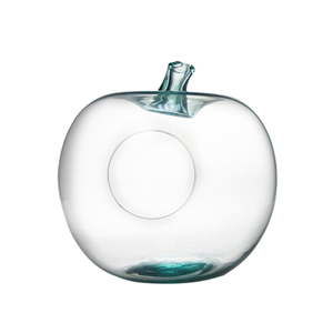 Aerárium ve tvaru jablka z recyklovaného skla Ego Dekor, výška 26 cm
