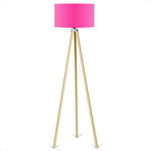 Volně stojící lampa s neonově růžovým stínítkem Kate Louise Naturel