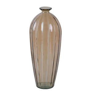 Kouřově hnědá váza z recyklovaného skla Ego Dekor Etnico, výška 56 cm