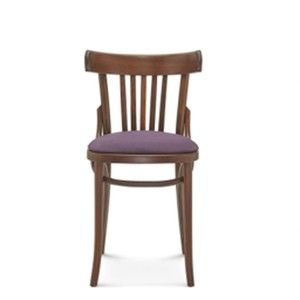 Dřevěná židle s fialovým polstrováním Fameg Mathias