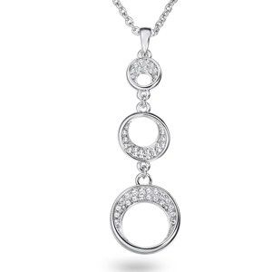 Postříbřený náhrdelník s krystaly Swarovski Saint Francis Crystals Amalia