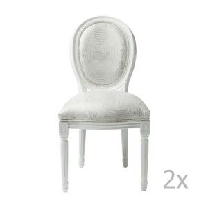 Sada 2 bílých jídelních židlí Kare Design Croco