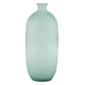 Modrá váza z recyklovaného skla Ego Dekor Napoles, výška 45 cm