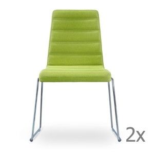 Sada 2 zelených židlí Garageeight Ljungs