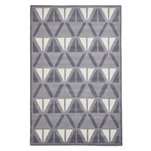 Šedý ručně tuftovaný koberec Think Rugs Hong Kong Barma Grey & Ivory, 150 x 230 cm