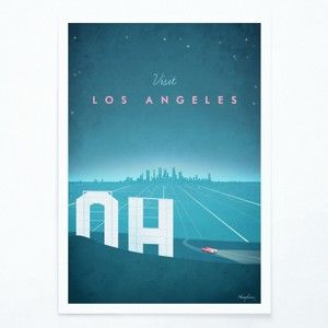 Plakát Travelposter Los Angeles, A3