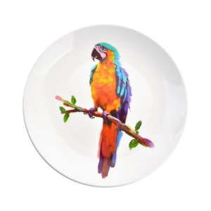 Dekorativní keramický talíř Clayre & Eef Parrot, ⌀ 20 cm