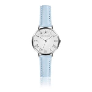 Dámské hodinky se světle modrým páskem z pravé kůže Emily Westwood Pastel