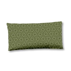 Zelený povlak na polštář z bavlněného saténu HIP Bodhini, 40 x 80 cm