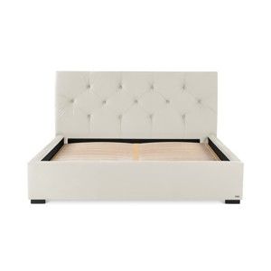 Krémově bílá dvoulůžková postel s úložným prostorem Guy Laroche Home Fantasy, 160 x 200 cm