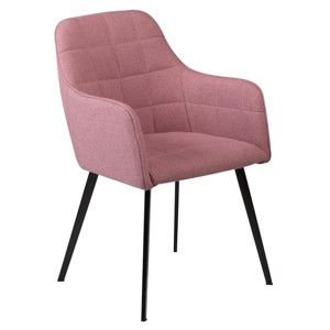 Růžová jídelní židle s područkami DAN–FORM Embrace