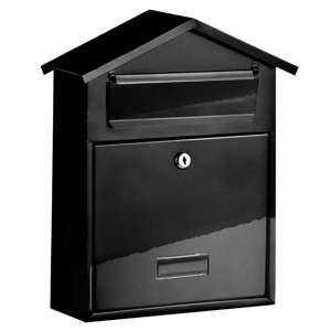 Černá poštovní schránka Premier Housewares, šířka 30 cm