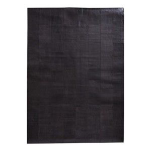 Tmavě hnědý koberec z pravé kůže Fuhrhome Rabat, 120 x 180 cm