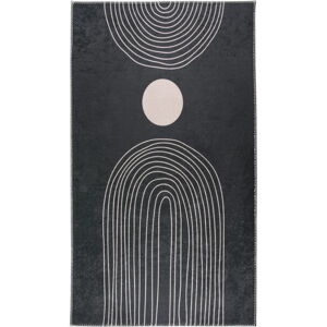 Antracitový pratelný koberec 50x80 cm – Vitaus