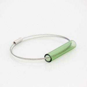 Zelený skleněný náramek Ko–ra–le Tubes