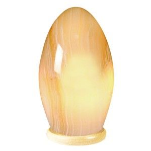 Stolní lampa z kamene onyxu Naeve Egg, výška 15 cm
