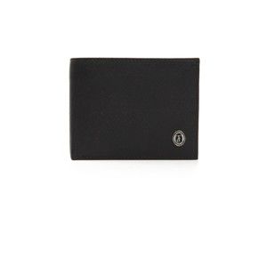 Černá pánská kožená peněženka Trussardi Quido, 12,5 x 9,5 cm