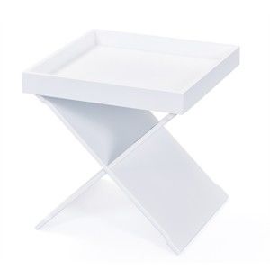 Bílý příruční stolek Interlink Egon