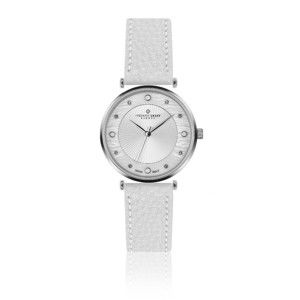 Dámské hodinky s bílým páskem z pravé kůže Frederic Graff Jungfrau