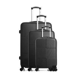 Sada 3 černých cestovních kufrů na kolečkách Hero Coronado
