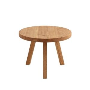 Odkládací stolek z dubového masivu Custom Form Treben, průměr 60 cm