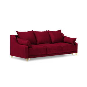 Červená rozkládací pohovka s úložným prostorem Mazzini Sofas Pansy, 215 cm