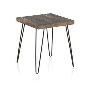 Odkládací stolek s deskou z jilmového dřeva Geese Rea, výška 52 cm