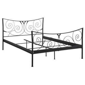 Černá dvoulůžková kovová postel Støraa Isabelle, 140 x 200 cm