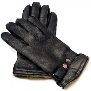 Pánské černé kožené rukavice <br>Pride & Dignity Logan, vel. S