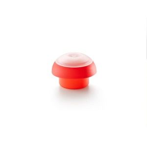 Červená kulatá silikonová formička na vaření vajec v mikrovlnce Lékué Ovo, ⌀ 10 cm