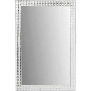 Nástěnné zrcadlo Kare Design Crystals White, 80 x 60 cm