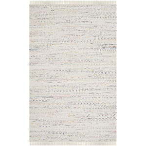 Bílý bavlněný koberec Safavieh Elena, 152 x 91 cm