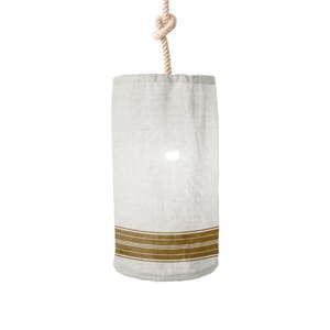 Závěsné svítidlo se stínidlem s příměsí lnu Linen Couture Lamp Simple Stripes