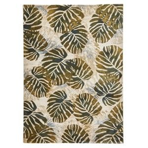 Krémovo-zelený koberec Think Rugs Tropics Cream & Green, 160 x 220 cm
