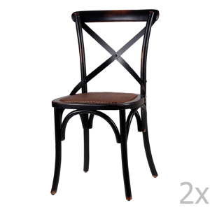 Sada 2 černých židlí sømcasa Ariana
