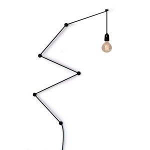Černé nástěnné svítidlo Filament Style Snake Lamp