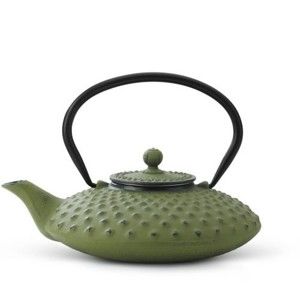 Zelená litinová konvice se sítkem na sypaný čaj Bredemeijer Xilin, 800 ml