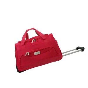 Červená cestovní taška na kolečkách Hero Roulette, 65 l