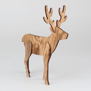 Vánoční dekorace ve tvaru jelena Dakls Jeremiah, výška 25 cm