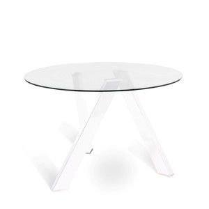 Jídelní stůl s bílým podnožím Design Twist Bema