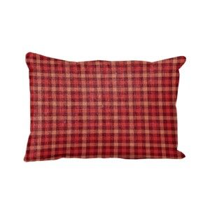 Polštář Linen Couture Lino Red Square, 50 x 35 cm