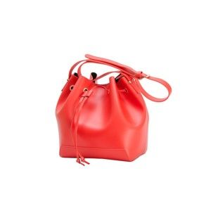 Červená kabelka z pravé kůže Andrea Cardone Red Sparkle